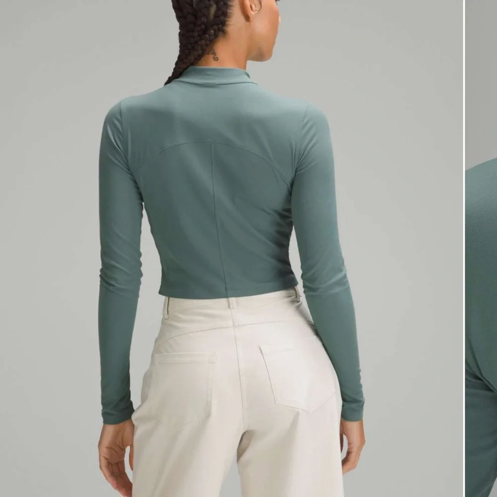 Lululemon All Aligned Mock-Neck Long-Sleeve Shirt Medium‎ Forest Green Size 10